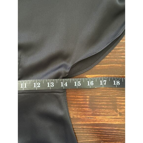 Abercrombie&Fitch Y2K Silky Angle Sleeve Jumpsuit Belt XS Navy Day to Night Glam - Picture 10 of 13